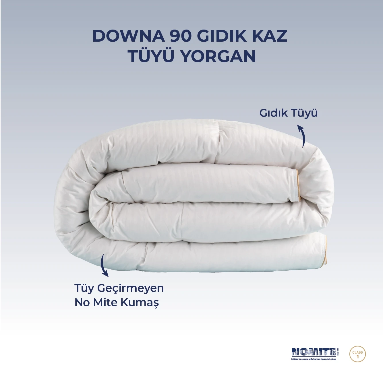 Downa 90 Gıdık Kaz Tüyü Yorgan