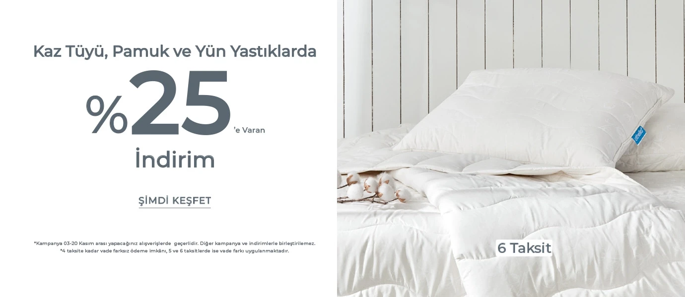 Phase 2 | Doğal Dolgulu Yastıklarda İndirim