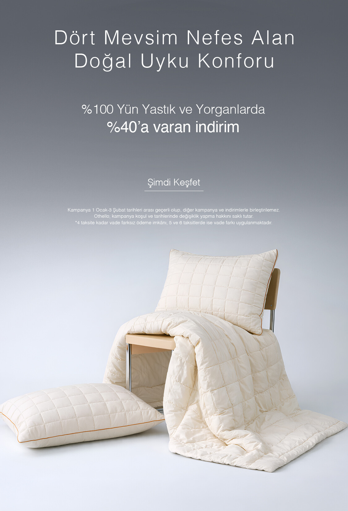 %40'a Varan İndirim | Yün Yastık ve Yorgan