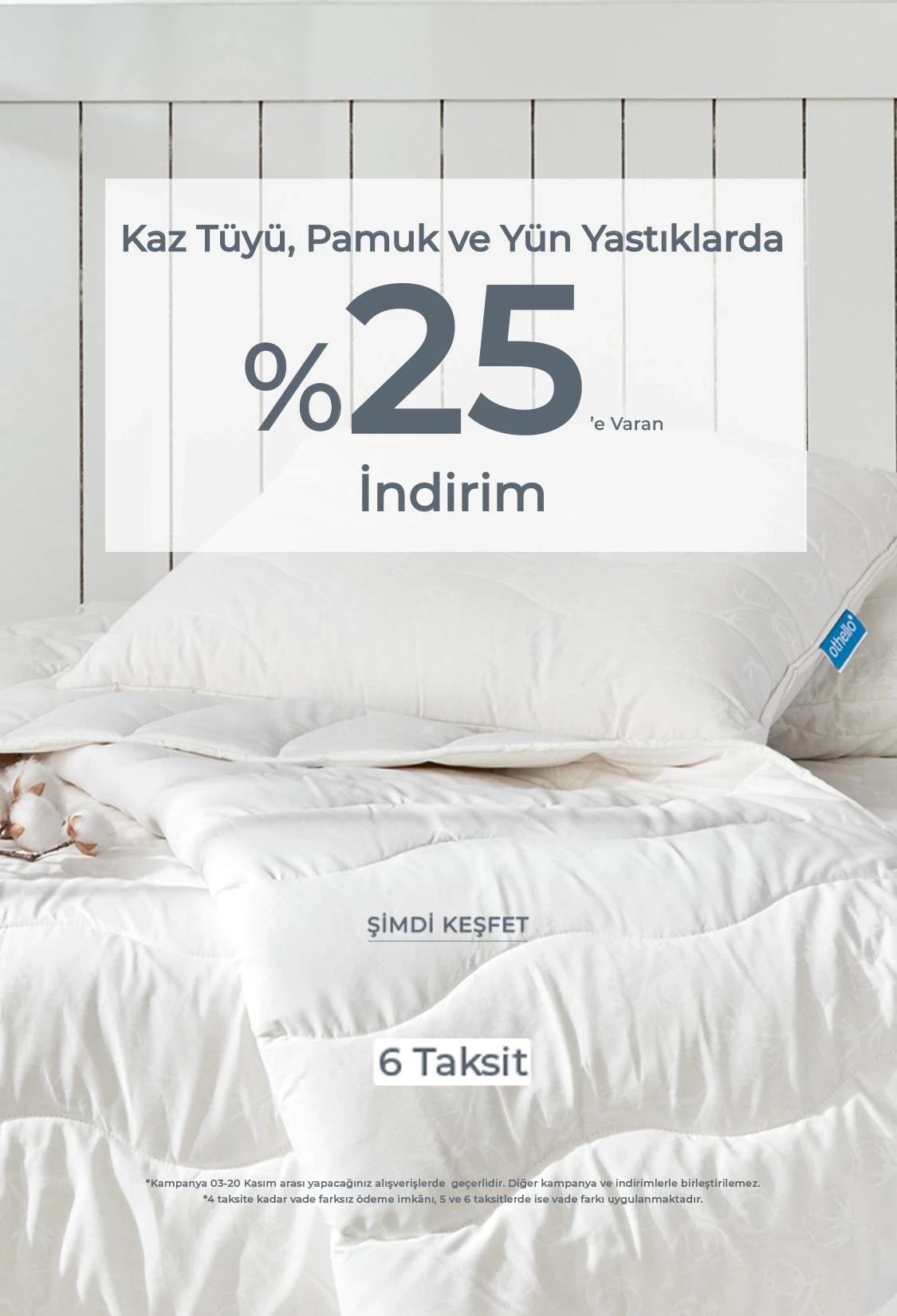 Phase 2 | Doğal Dolgulu Yastıklarda %25 Net İndirim