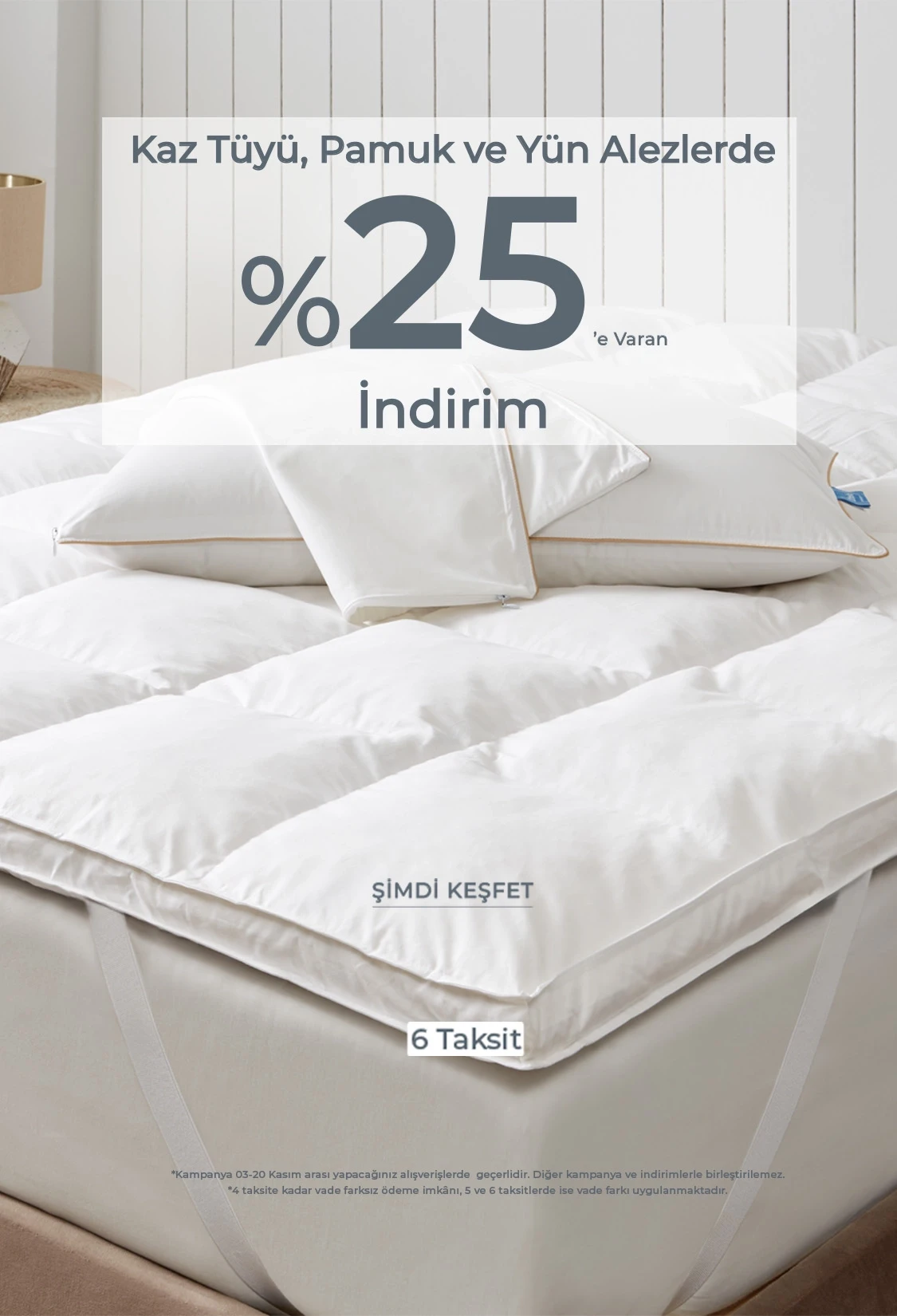 Doğal Dolgulu Topper & Alez Ürünleri %20 İndirim