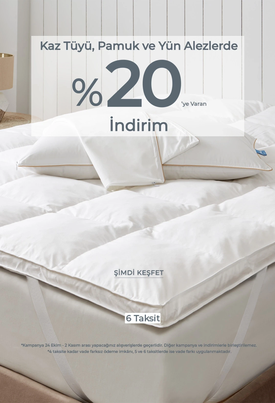 Doğal Dolgulu Topper & Alez Ürünleri %20 İndirim