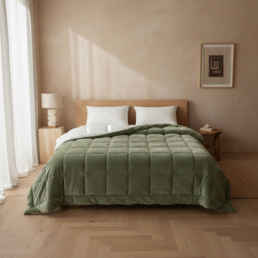 Çift Kişilik Çift Taraflı Welsoft Comforter Yorgan Seti 195x215 cm - Dormio Soft Punto Serisi - Othello