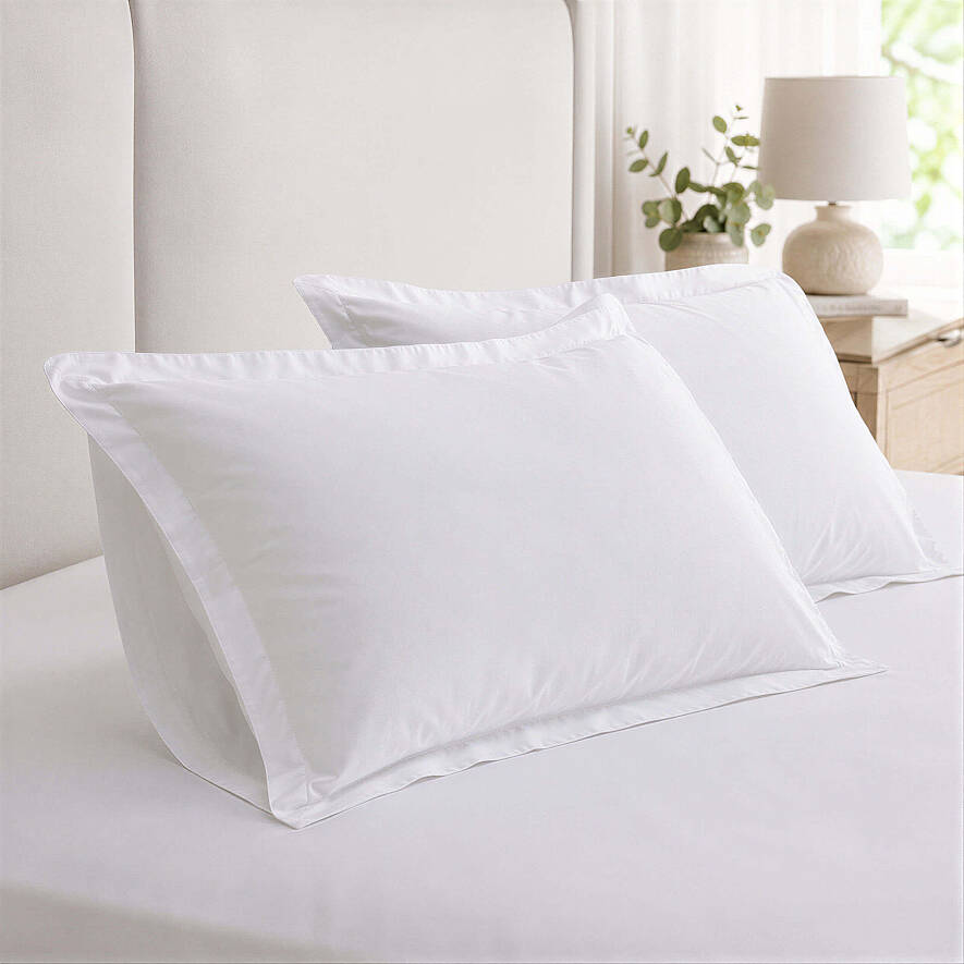 Hotel Collection Linor 2'li Oxford Beyaz Yastık Kılıfı - 50x70 cm - 