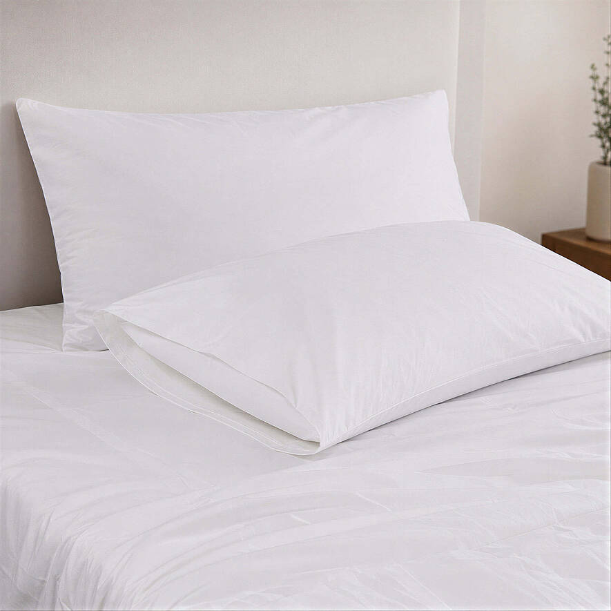 Hotel Collection Linor 2'li Beyaz Yastık Kılıfı - 50x90 cm - 1