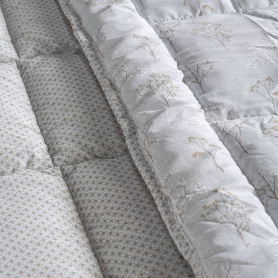 Kullanımı Kolay Çift Kişilik Yorgan 195x215 cm Krem - Dormio Bloom Serisi - 4