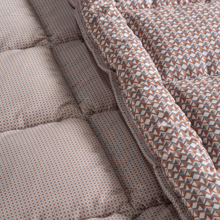 Kullanımı Kolay Çift Kişilik Yorgan 195x215 cm Turuncu - Dormio Trigo Serisi - 4