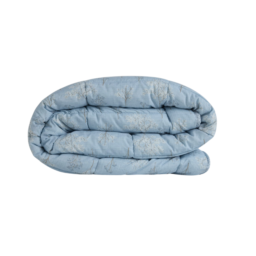 Kullanımı Kolay Tek Kişilik Yorgan 155x215 cm Mavi - Dormio Bloom Serisi - 6