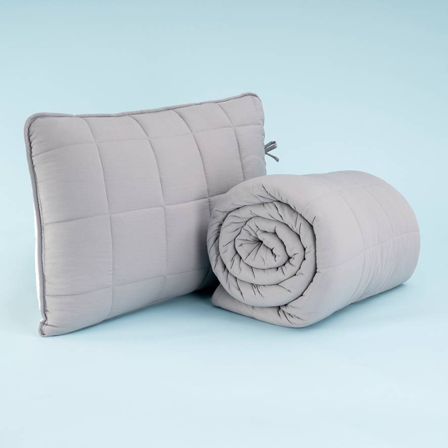 Othello Classico Egeo Life Kullanımı Kolay Tek Kişilik Gri Yastık Alezi ve Yorgan Seti - 170x230 cm - OTHELLO