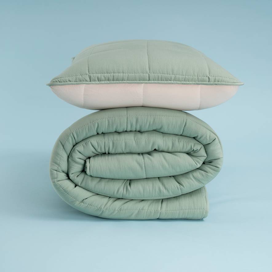 Othello Classico Egeo Life Kullanımı Kolay Tek Kişilik Yeşil Yastık Alezi ve Yorgan Seti - 170x230 cm - 2