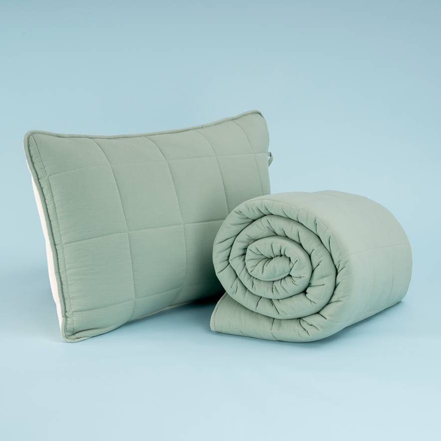 Othello Classico Egeo Life Kullanımı Kolay Tek Kişilik Yeşil Yastık Alezi ve Yorgan Seti - 170x230 cm - OTHELLO