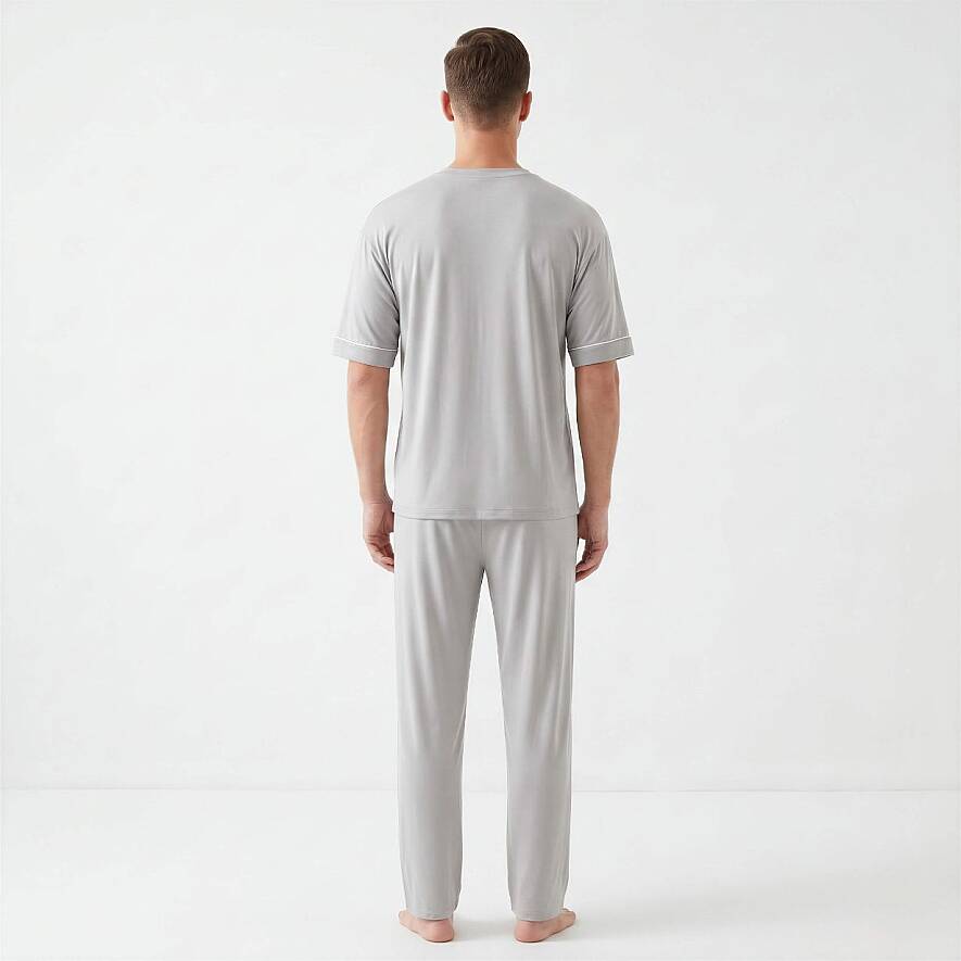 Cooling Jersey Erkek Pijama Takımı - M/L - Gri - 
