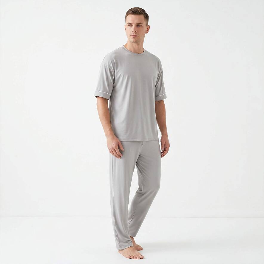Cooling Jersey Erkek Pijama Takımı - XL/2XL - Gri - 