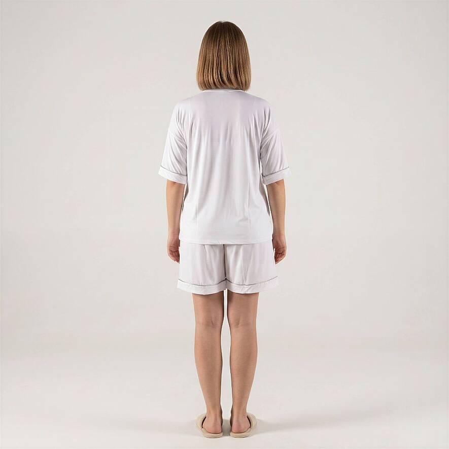 Cooling Jersey Kadın Pijama Takımı - L/XL - Beyaz - 