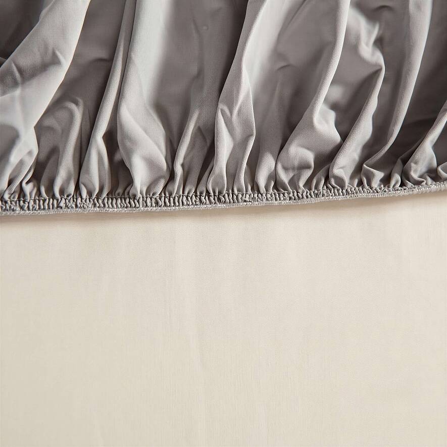 Cooling Sheet Gri Çift Kişilik Lastikli Çarşaf Seti - 