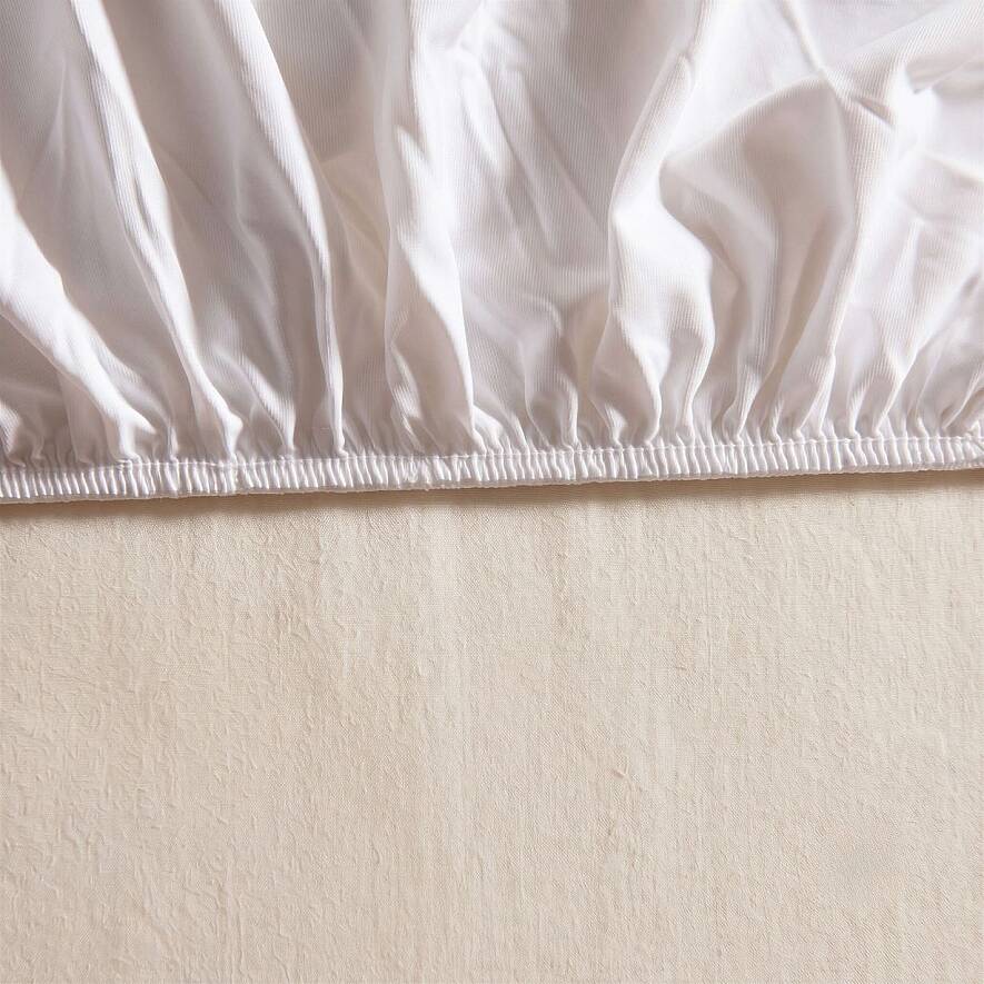 Cooling Sheet Beyaz Çift Kişilik Lastikli Çarşaf Seti - 