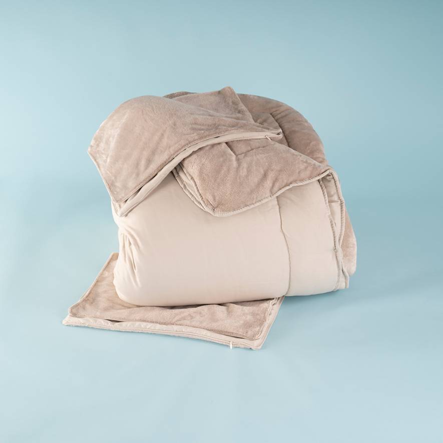 Elegante Dormio Trio Yastık Kılıfı&Yorgan Vizon 155x215 cm - 1
