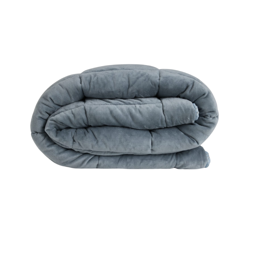 Tek Kişilik Çift Taraflı Welsoft Comforter Yorgan Seti Mavi 155x215 cm - Dormio Soft Bloom Serisi - 6