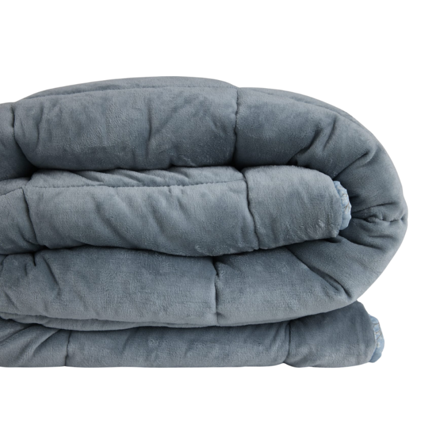 Tek Kişilik Çift Taraflı Welsoft Comforter Yorgan Seti Mavi 155x215 cm - Dormio Soft Bloom Serisi - 8