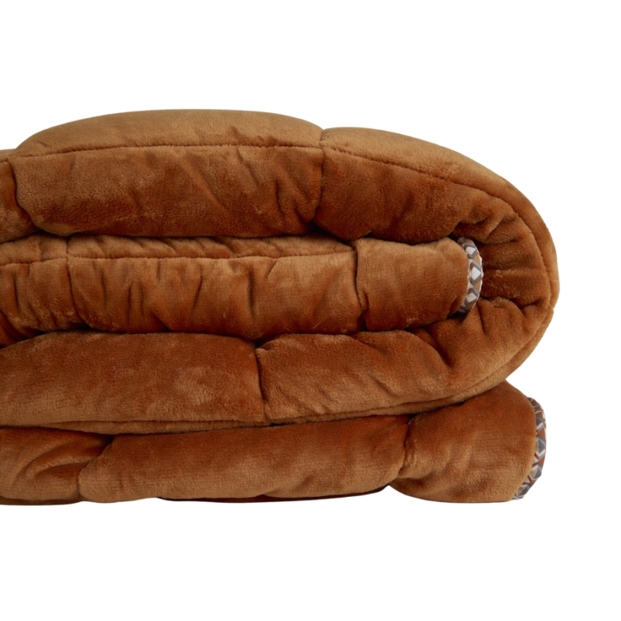 Tek Kişilik Çift Taraflı Welsoft Comforter Yorgan Seti Turuncu 155x215 cm - Dormio Soft Trigo Serisi - 8