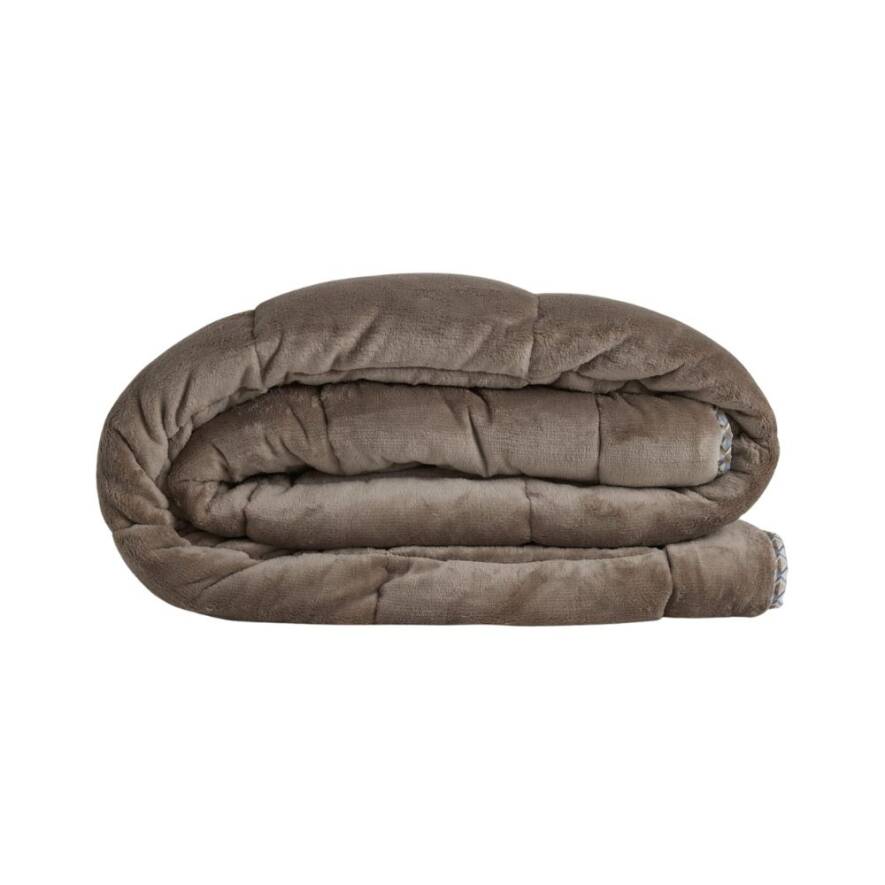 Tek Kişilik Çift Taraflı Welsoft Comforter Yorgan Seti Vizon 155x215 cm - Dormio Soft Trigo Serisi - Othello (1)