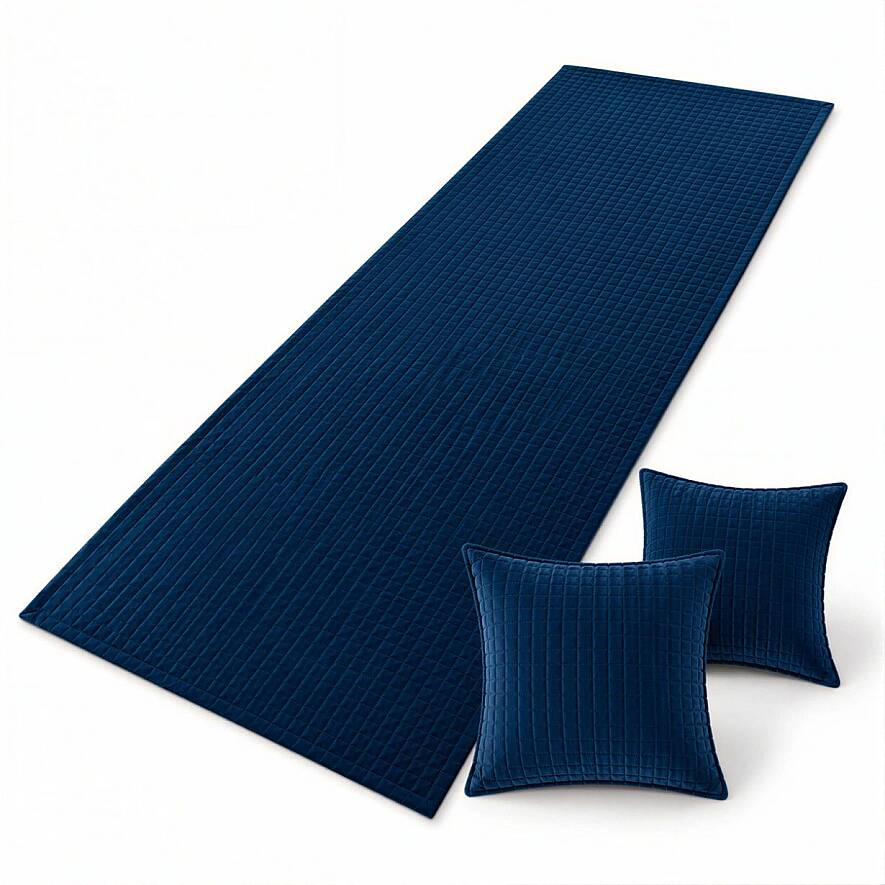 Vela Lacivert Runner Seti - 