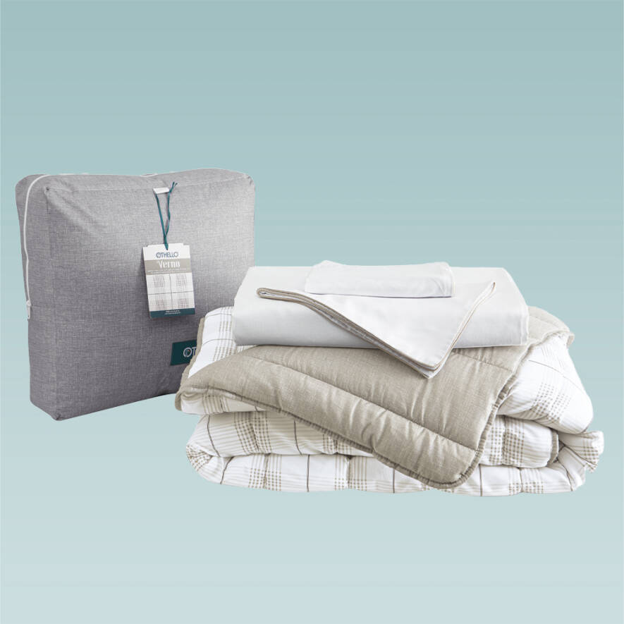 Verno Tek Kişilik Yorgan Set 155x215 Pudra - 1